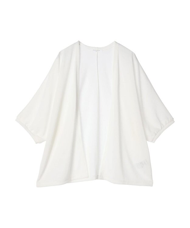 Green Parks よくばり　半袖カットドルマンカーディガン Off White