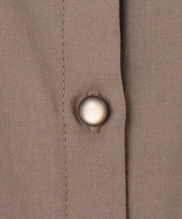 Feroux 刺繍入りシャツ ワンピース ダークブラウン系