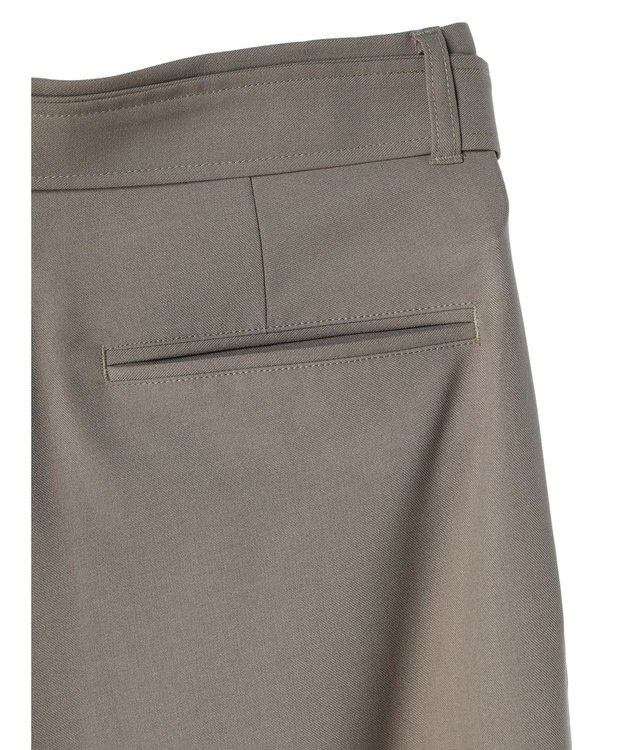 CRAFT STANDARD BOUTIQUE ポリエステルツイルベルテッドパンツ Gray Beige