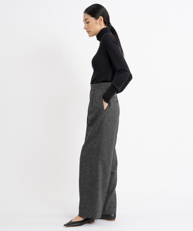 23区 【エステータ】シルクリブ タートルニット ブラック系