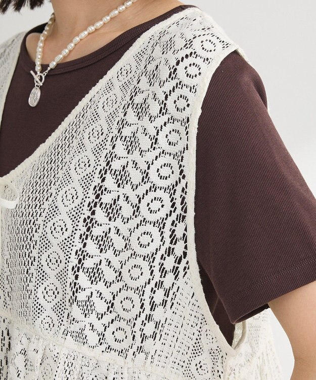 Green Parks レースベスト Ivory