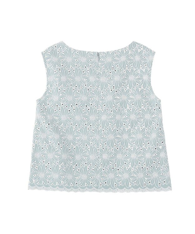 YECCA VECCA フラワーレースブラウス Light Blue