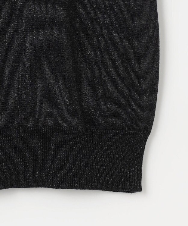 組曲 S 【WEB限定・2SET】5分袖ラメ入りアンサンブルニット ブラック系