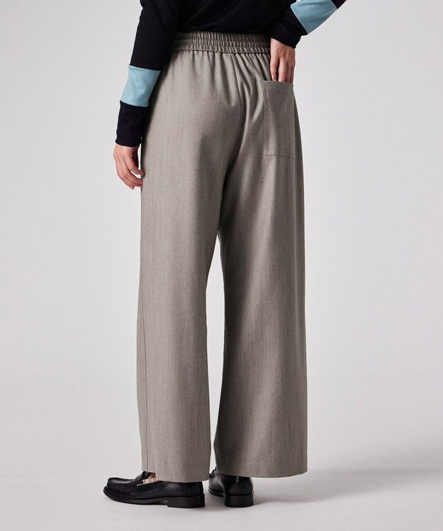 Paul Smith ウールフランネル ワイドパンツ グレイッシュベージュ
