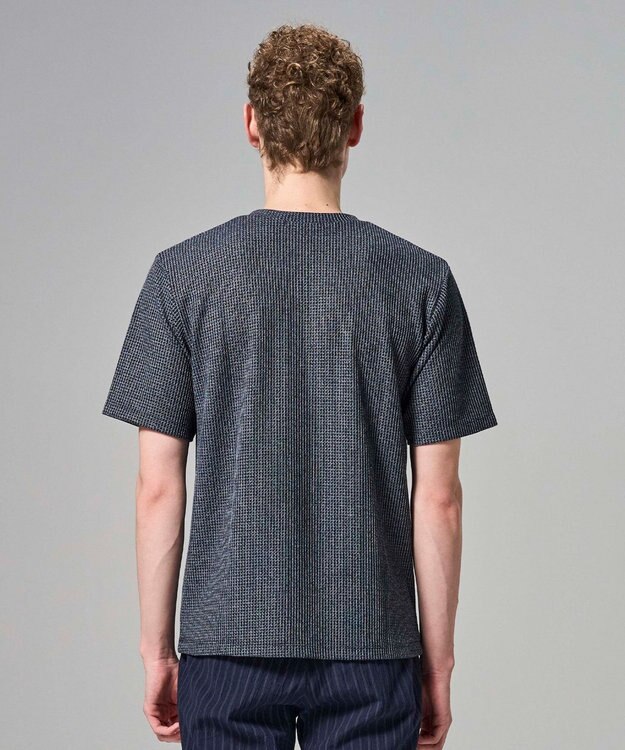 JOSEPH HOMME 【新色追加】メランジクロスジャージー　Vネックカットソー ネイビー系