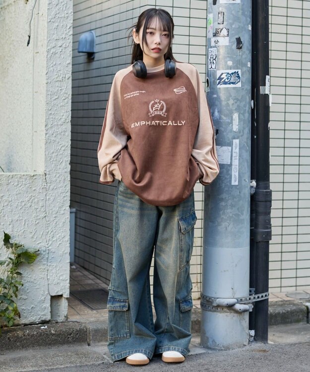 WEGO 【ユニセックス着用ITEM】フェイクスウェードゲームプルオーバー ブラウン