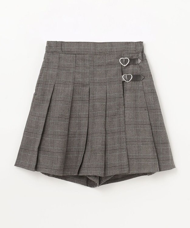 ANY KIDS チェック柄 プリーツ キュロット グレンチェック