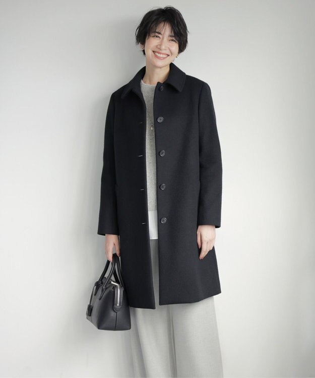J.PRESS LADIES 【WEB限定・洗える】WOOLY NEP クルーネックニット ライトグレー系