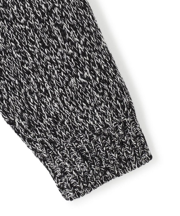 JOSEPH HOMME メリノコントラスト　ローゲージニット　 ブラック系5