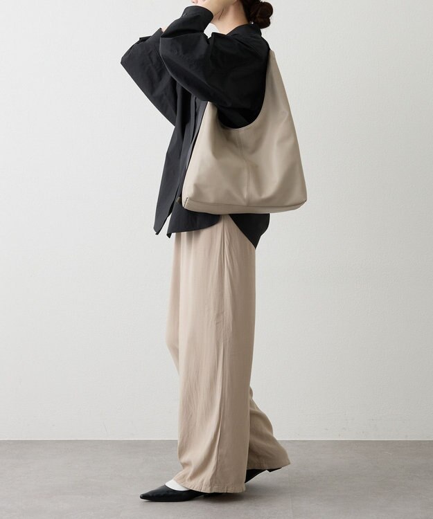 russet レザーホーボーバッグ L(CE-1654) GrayBeige