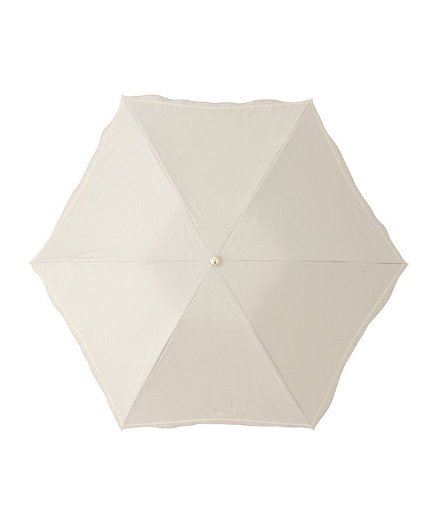 MOONBAT FURLA 晴雨兼用日傘 折りたたみ傘 ジッパー刺繍 ／遮光 遮熱 UV ダークグレー