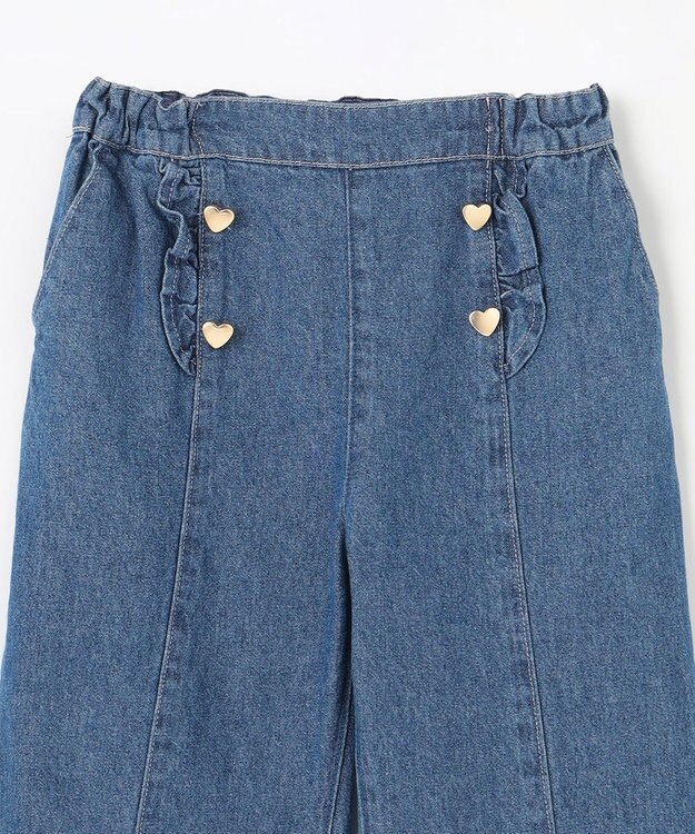 ANY KIDS デニム ワイド パンツ ブルー系デニム