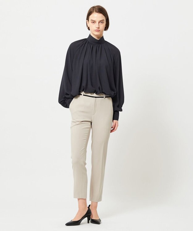 BEIGE， 【WEB限定】DION / ギャザーブラウス Navy