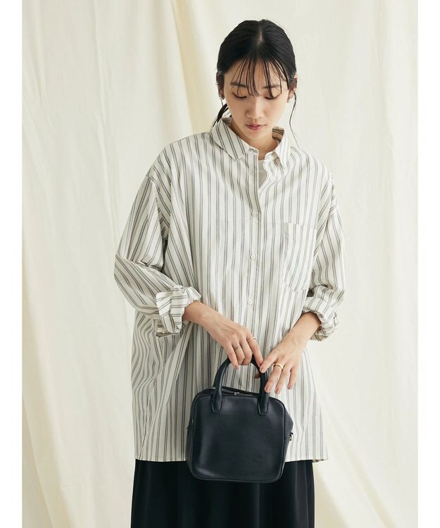 CRAFT STANDARD BOUTIQUE レギュラーカラーシャツ Stripe Ivory
