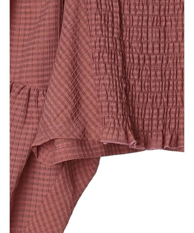 Green Parks ■ＥＳＣＡＲ　２ｗａｙ　シアーギンガムプルオーバー Dark Pink