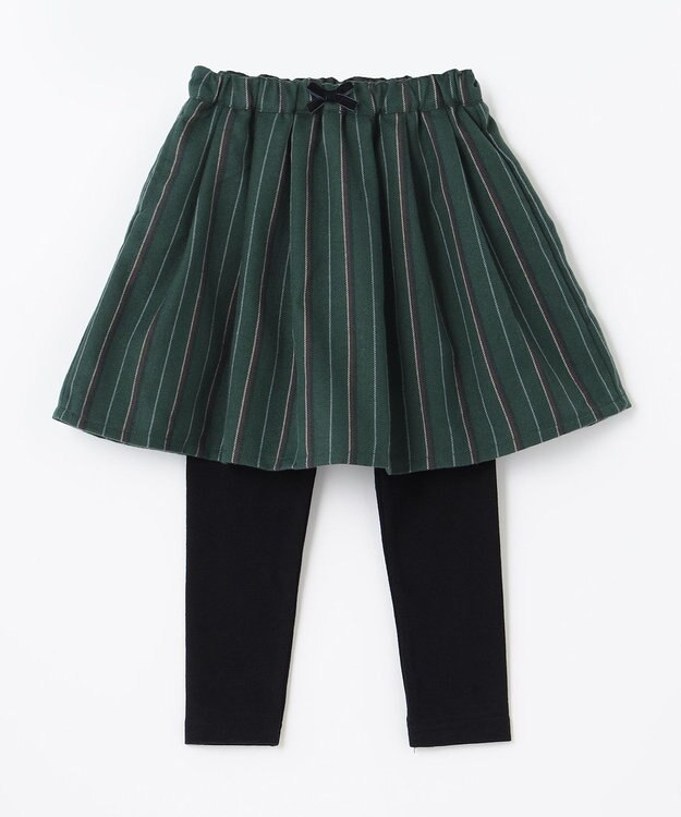 ANY KIDS ストライプスカッツ グリーン系ストライプ