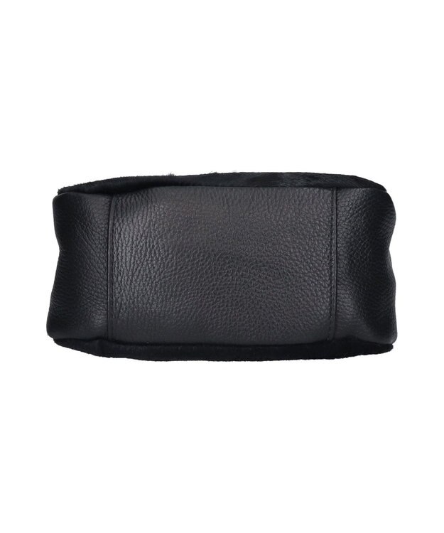 INTER-CHAUSSURES 【ANDREA CARDONE】異素材コンビハンドバッグ ブラックコンビ