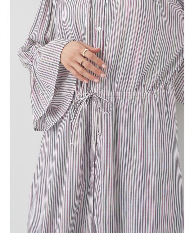 earth music&ecology マルチストライプワンピース Off White