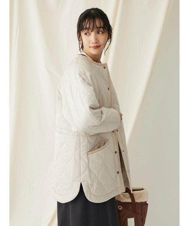 CRAFT STANDARD BOUTIQUE キルティングミドル丈コート Ivory