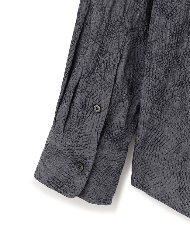 JOSEPH HOMME アブストラクトジャガード レギュラーカラーシャツ グレー系