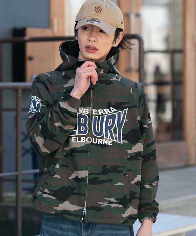 WEGO 【ユニセックス着用ITEM】スタンドネックZIPパーカー 柄1