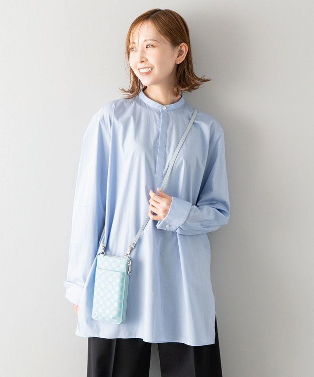 MIYABIYA La quoh with kirakaracho 南蛮七宝プリントレザー スマホポシェット 空色(そらいろ)