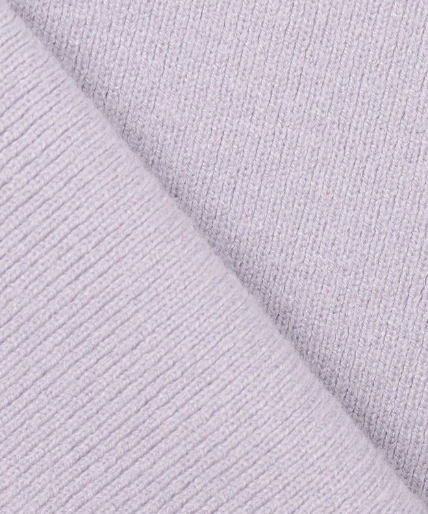 Feroux 【洗える】Vネック プルオーバー ニット ライラック系