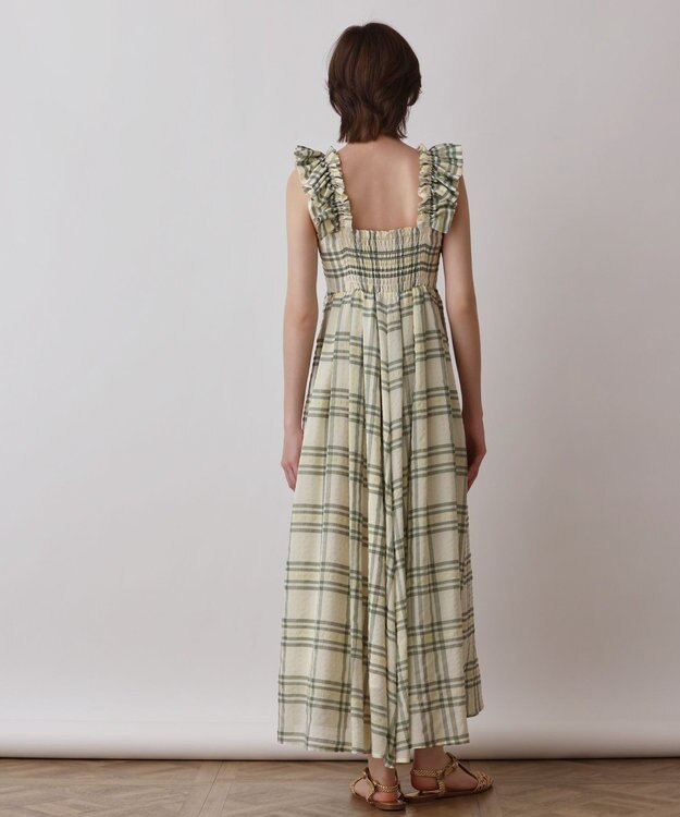 GRACE CONTINENTAL チェックサッカーワンピース イエロー