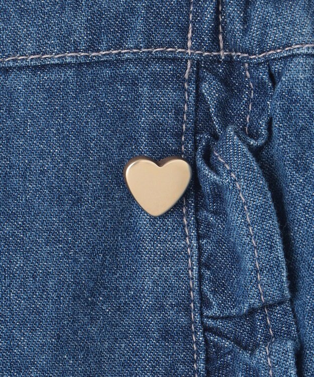 ANY KIDS デニム ワイド パンツ ブルー系デニム