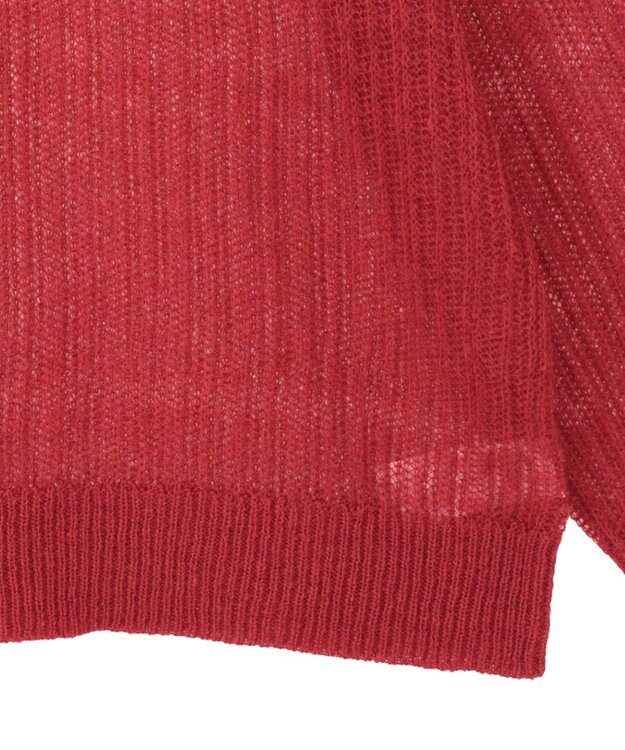 AMERICAN HOLIC モヘアタッチルーズ編みプルオーバー Red