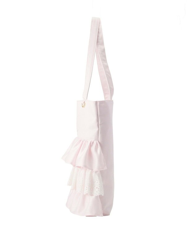 Maison de FLEUR サテンフロントフリルスクエアトートバッグ Light Pink