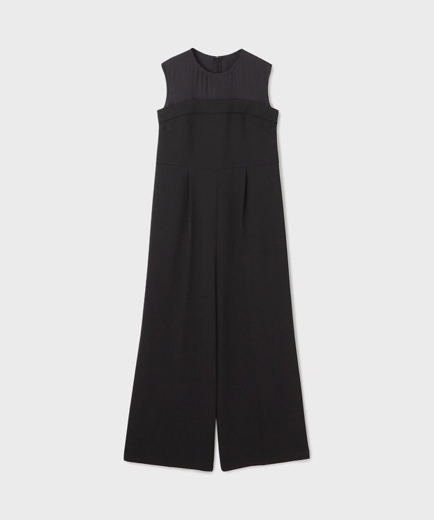 GRACE CONTINENTAL オーガン切替サロペ ブラック