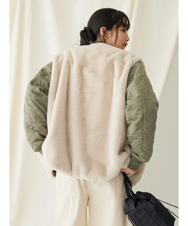 CRAFT STANDARD BOUTIQUE リバーシブルファーブルゾン Khaki