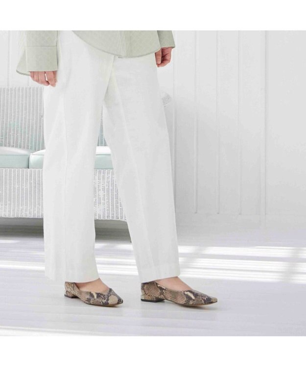 MODE ET JACOMO <MODE ET JACOMO>ローヒールスクエアトゥパンプス ナチュラル