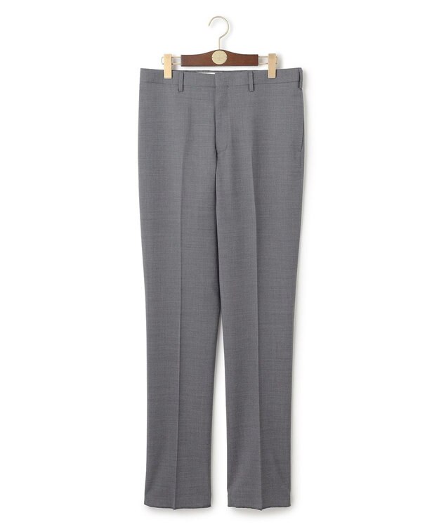J.PRESS MEN 【Peppin Merino Comfort】【ウォッシャブル可 / 折り目加工】プレーンウィーヴ スラックス / ノータック ライトグレー系