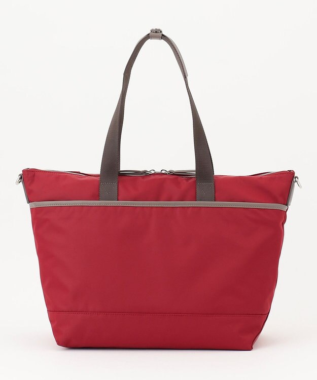 Y'SACCS ナイロン×リサイクルレザー　コンビマルチトート ワイン