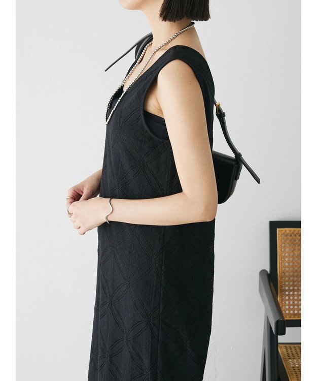 Green Parks クラシックレースロンパース Black