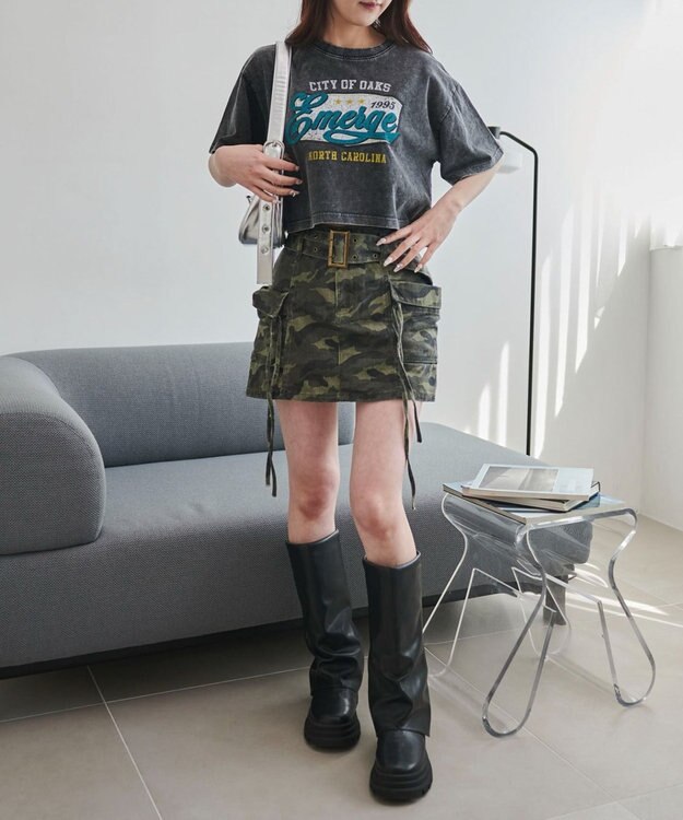 WEGO ヴィンテージウォッシュグラフィックショートT 柄5