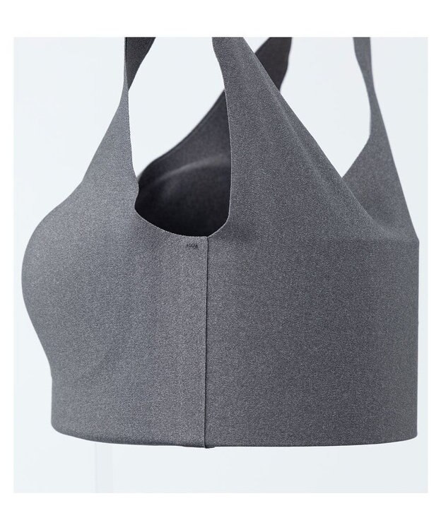 WACOAL 【GOCOCi ゴコチ】 ノンワイヤーブラ ハーフトップ まるでつけていないような着ごこち ムレにくい フラット仕上げ ホックなし CGG510 /ワコール グレー