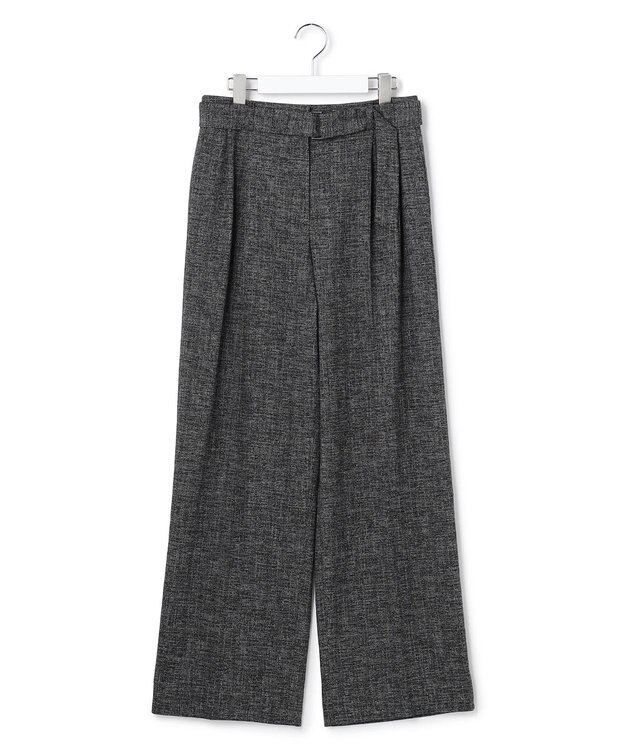 ICB L 【先行予約】ミックスブッチャー ワイドパンツ ブラック×オフホワイト