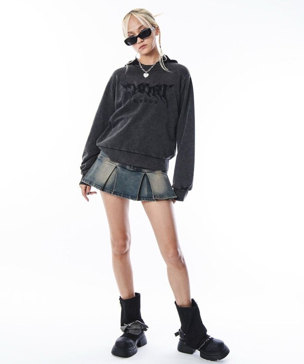 WEGO 【ユニセックス着用ITEM】コンパクトフィットロゴプルオーバー ブラックその他