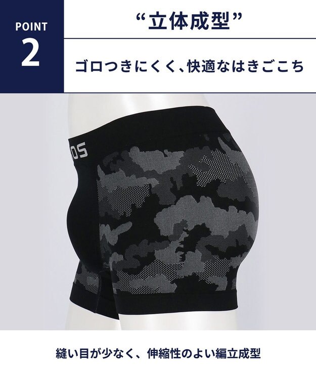 WACOAL MEN ボクサーパンツ 【EVERYDAY BOXER】 吸汗速乾 立体成型 前閉じ 下着 メンズ GT3491 /ブロス バイ ワコールメン ブラック