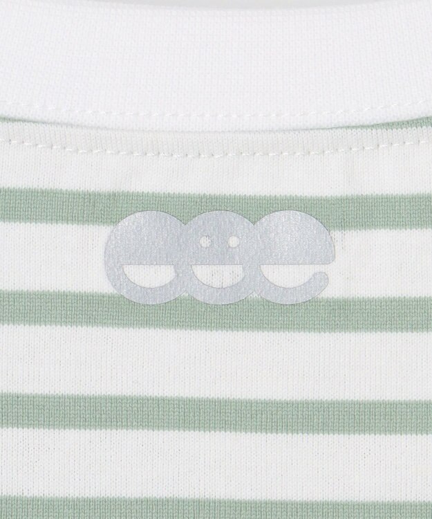 ANY KIDS 【ke ke ke】GOOD MORNING ボーダーチュニック ワンピース ミントグリーン×ホワイトボーダー