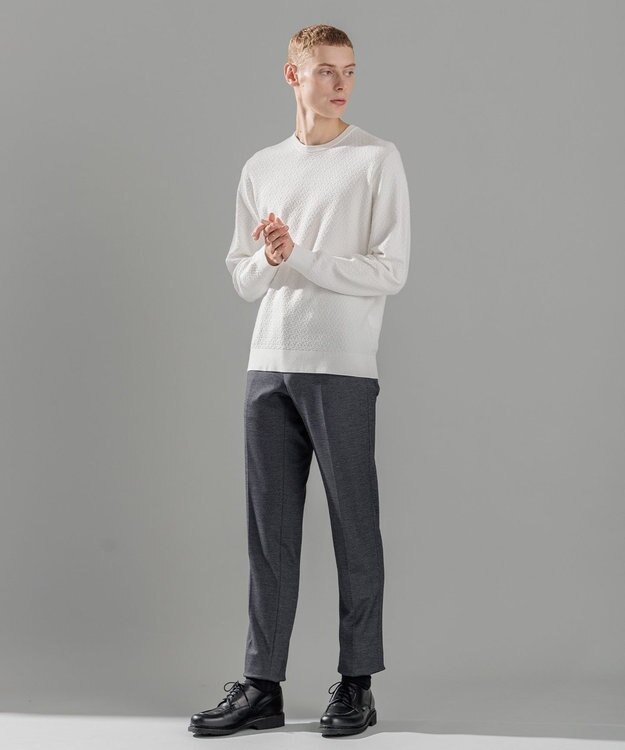 JOSEPH HOMME 【イージーケア】 ヴィスコースリンクス　クルーネックニット ホワイト系