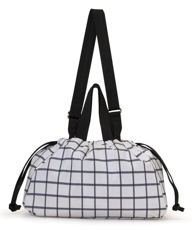LeSportsac E/W CITY DRAWSTRING BAG??? /アップタウンモノチェック/ブラック アップタウンモノチェック/ブラック