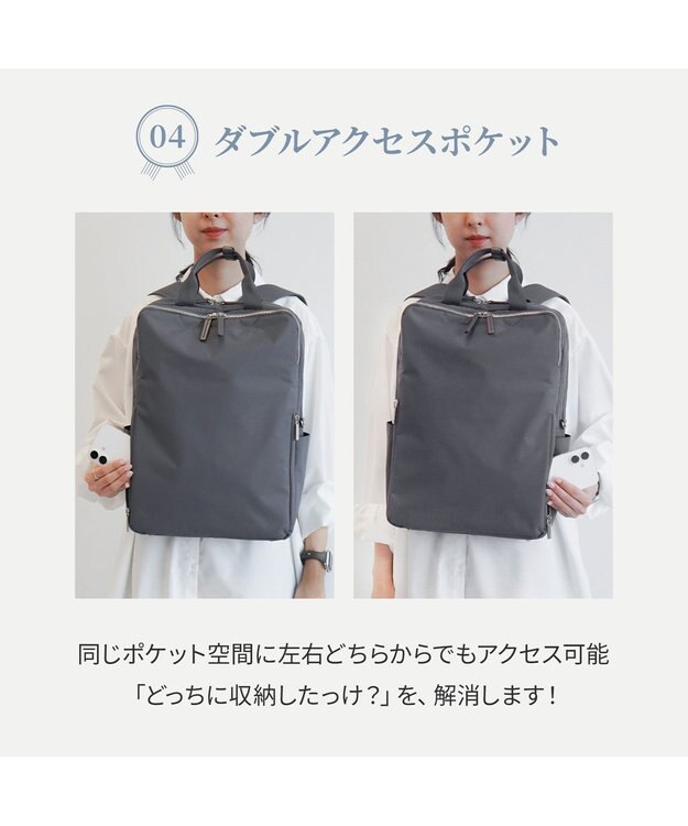 ACE BAGS & LUGGAGE 【洗える背面パッド付】 ace. フィッテムライト リュックサック A4/14インチ収納 20392 エース グレー