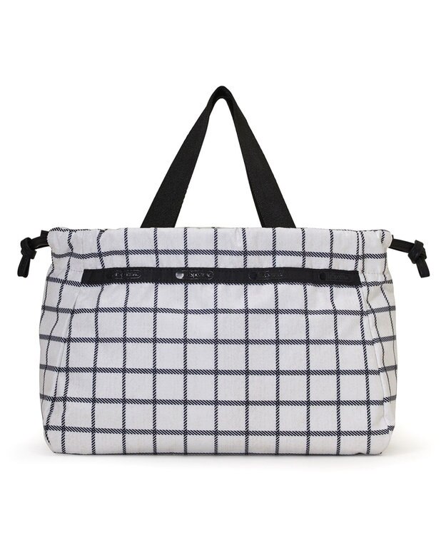 LeSportsac E/W CITY DRAWSTRING BAG??? /アップタウンモノチェック/ブラック アップタウンモノチェック/ブラック