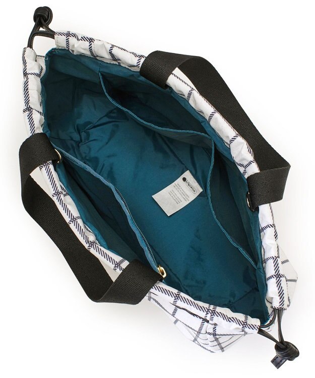 LeSportsac E/W CITY DRAWSTRING BAG??? /アップタウンモノチェック/ブラック アップタウンモノチェック/ブラック