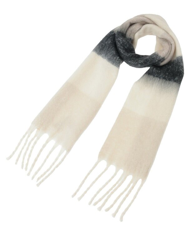 Green Parks ボリュームマフラー Border Black