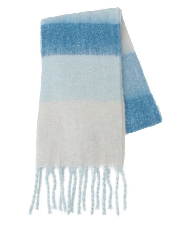 Green Parks ボリュームマフラー Border Blue